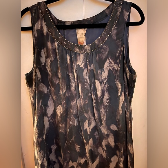Da-Nang Silk Beaded Tunic Tank Size Large - Picture 4 of 16